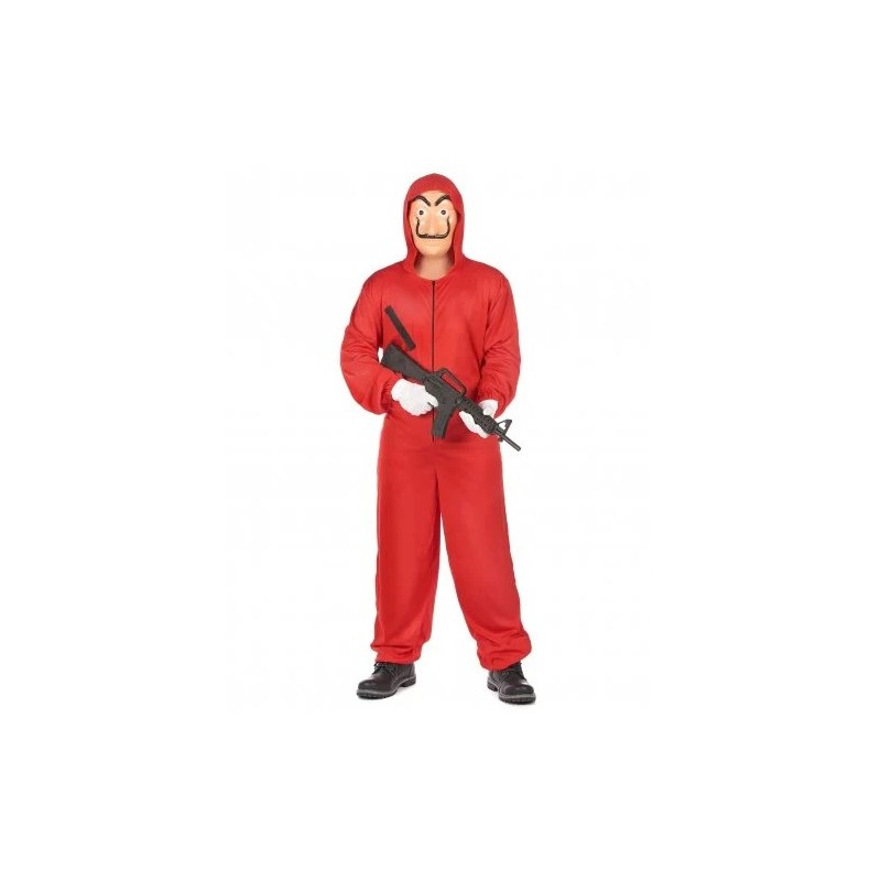 DEGUISEMENT BRAQUEUR OU VOLEUR COMBINAISON ROUGE TAILLE XXXL