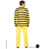 DEGUISEMENT PRISONNIER DALTON NOIR/JAUNE PANTALON JAUNE TAILLE XXL