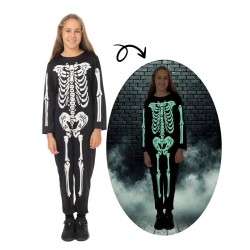 DEGUISEMENT HALLOWEEN SQUELETTE PHOSPHORESCENT ENFANT TAILLE 7-9 ANS 