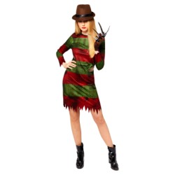 DEGUISEMENT HALLOWEEN  FREDDY KRUEGER FEMME TAILLE 40-42