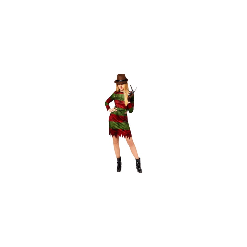 DEGUISEMENT HALLOWEEN  FREDDY KRUEGER FEMME TAILLE 36-38 DEGUISEMENT HALLOWEEN  FREDDY KRUEGER FEMME TAILLE 36-38