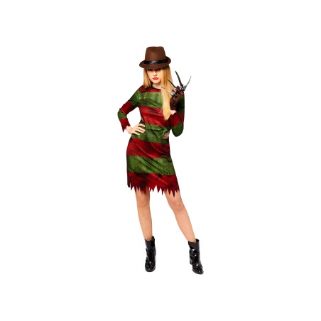DEGUISEMENT HALLOWEEN  FREDDY KRUEGER FEMME TAILLE 44-46