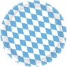 8 ASSIETTES EN PAPIER OKTOBERFEST IMPRIME BLEU ET BLANC 23 CM