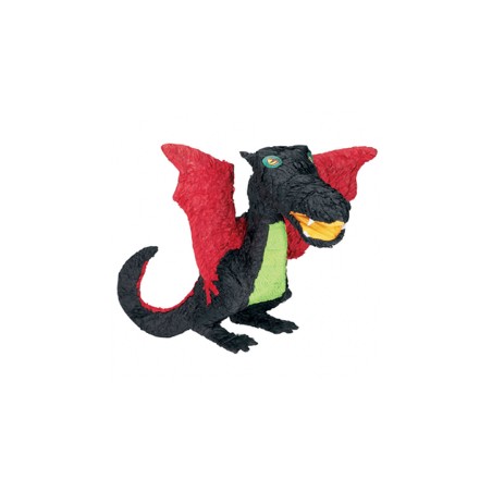 PINATA DRAGON NOIR ET ROUGE EN 3D A TAPER