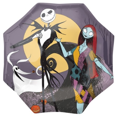 BALLON METALLIQUE HEXAGONAL TIM BURTON THE NIGHTMARE BEFORE CHRISTMAS 55 CM
