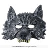 DEMI  MASQUE LOUP GRIS EN MOUSSE