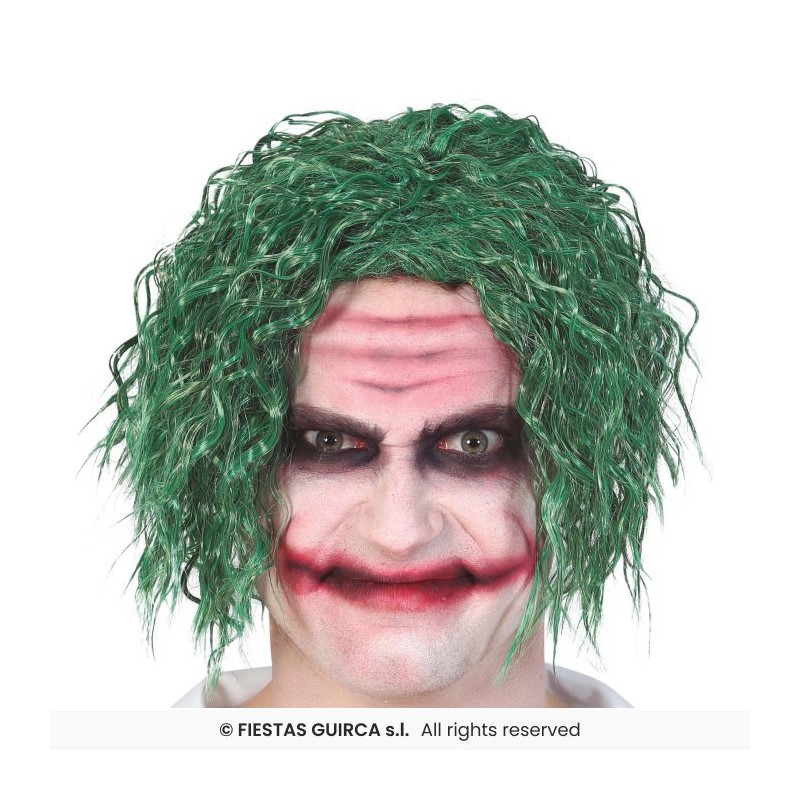 PERRUQUE CLOWN TUEUR JOKER  VERTE PERRUQUE CLOWN TUEUR JOKER  VERTE