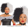PERRUQUE NOIRE ET BLANCHE FEMME CRUELLE EBOURIFFEE PERRUQUE NOIRE ET BLANCHE FEMME CRUELLE EBOURIFFEE