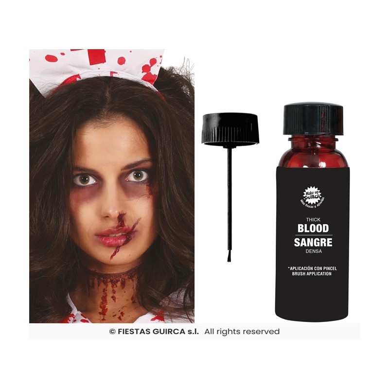 FAUX SANG DENSE AVEC BROSSE MAQUILLAGE BLESSURE HALLOWEEN FAUX SANG DENSE AVEC BROSSE MAQUILLAGE BLESSURE HALLOWEEN