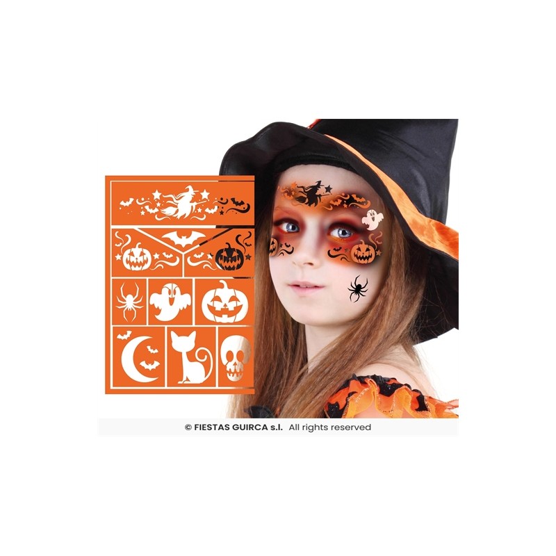 POCHOIR POUR MAQUILLAGE SORCIERE HALLOWEEN 14 X 20 CM POCHOIR POUR MAQUILLAGE SORCIERE HALLOWEEN 14 X 20 CM