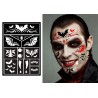 POCHOIR POUR MAQUILLAGE VAMPIRE HALLOWEEN 14 X 20 CM 
