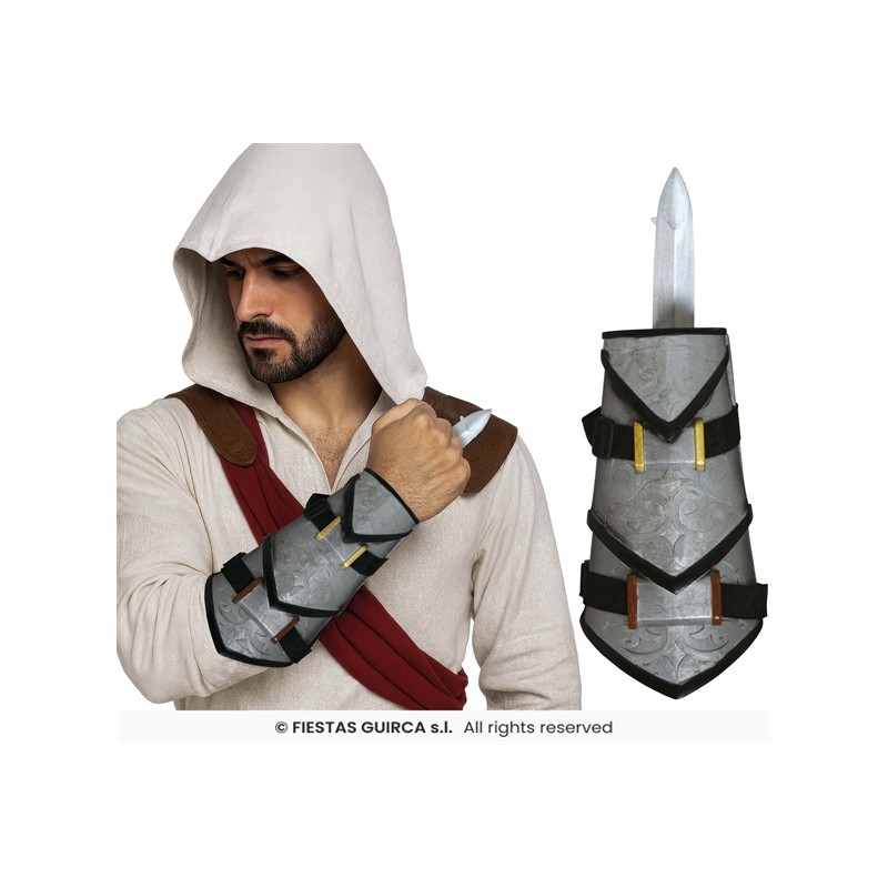 MANCHE BRACELET AVEC DAGUE ESCAMOTABLE ASSASSIN MANCHE BRACELET AVEC DAGUE ESCAMOTABLE ASSASSIN