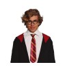 CRAVATE ETUDIANT EN MAGIE OU SORCIER HARRY BORDEAU RAYE JAUNE OR