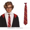CRAVATE ETUDIANT EN MAGIE OU SORCIER HARRY BORDEAU RAYE JAUNE OR