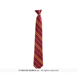 CRAVATE ETUDIANT EN MAGIE OU SORCIER HARRY BORDEAU RAYE JAUNE OR