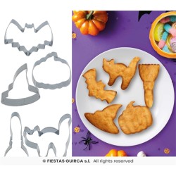 MOULE OU CUTTER A GATEAUX 5 MODELES HALLOWEEN 