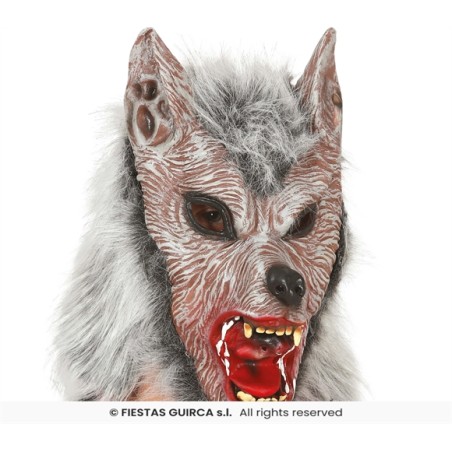 MASQUE DE LOUP EN LATEX AVEC FOURRURE