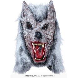 MASQUE DE LOUP EN LATEX AVEC FOURRURE