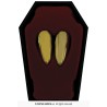 2 DENTS CANINES DE DRACULA OU VAMPIRE COULEUR OR AVEC PATE