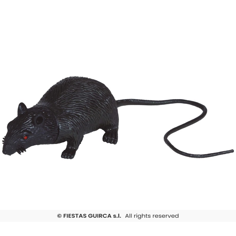 DECORATION RAT NOIR EN LATEX 15 CM DECORATION RAT NOIR EN LATEX 15 CM