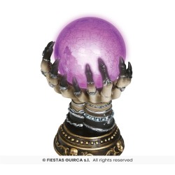 BOULE DE CRISTAL LUMINEUSE POUR VOYANTE EN CERAMIQUE 23 CM