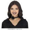 COLLIER RAS DE COU AVEC ROSE NOIRE