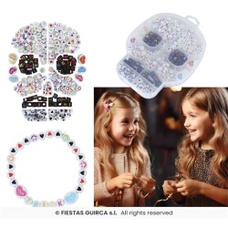 COFFRET DE 270 PIECES POUR BRACELETS HALLOWEEN BOITE CRANE DIY