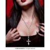 COLLIER CHAPELET EN METAL AVEC CROIX POUR MOINE OU CURE