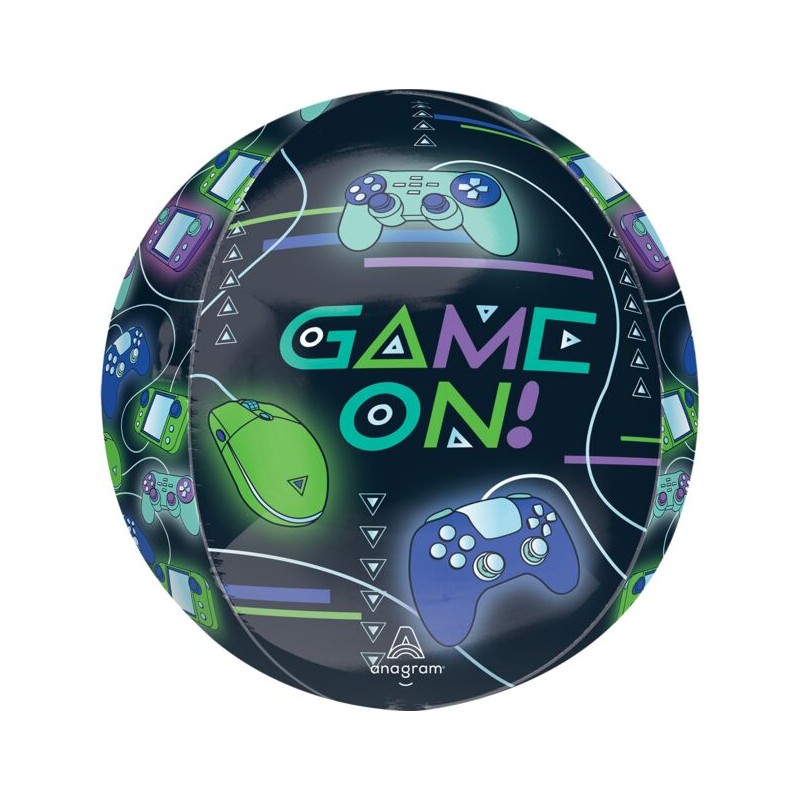 BALLON METALLIQUE ORBZ JEU VIDEO GAME ON 38 X 40 CM 
