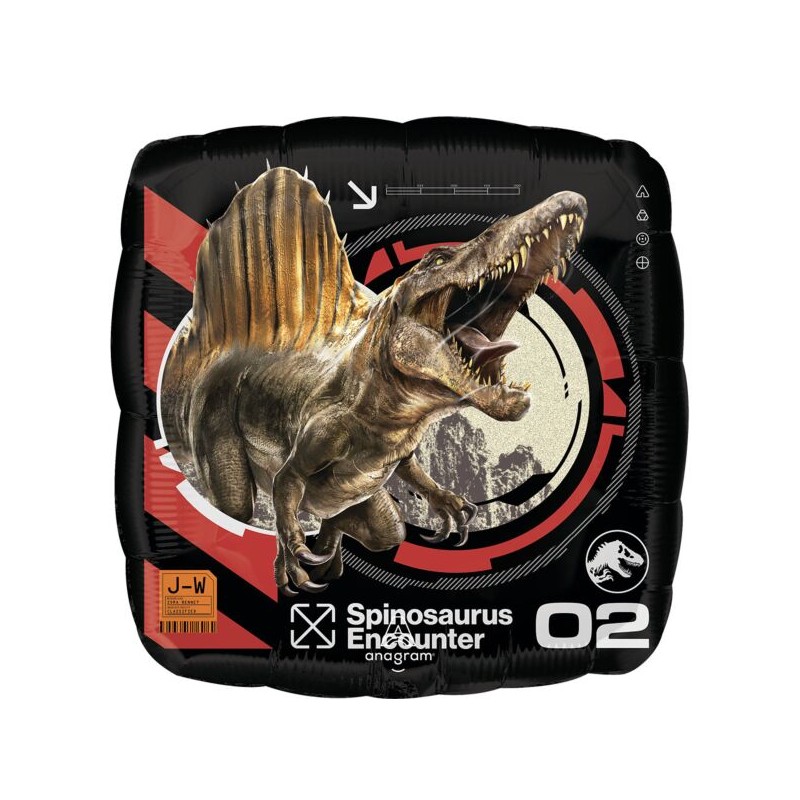 BALLON METALLIQUE CARRE DINAUSAURE JURASSIC WORLD SPINOSAURUS ENCOUNTER 43 CM BALLON METALLIQUE CARRE DINAUSAURE JURASSIC WORLD SPINOSAURUS ENCOUNTER 43 CM