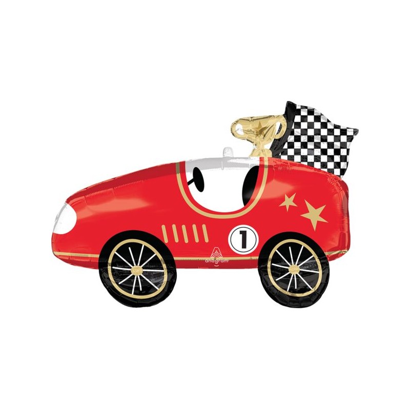 BALLON METALLIQUE VOITURE DE COURSE ROUGE 78 X 50 CM BALLON METALLIQUE VOITURE DE COURSE ROUGE 78 X 50 CM