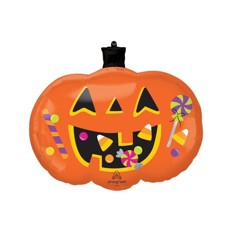 BALLON METALLIQUE CITROUILLE COLOREE HALLOWEEN 58 X 60 CM BALLON METALLIQUE CITROUILLE COLOREE HALLOWEEN 58 X 60 CM