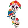 BALLON METALLIQUE 3 TETES SQUELETTE JOUR DES MORTS HALLOWEEN 50 X 104 CM BALLON METALLIQUE 3 TETES SQUELETTE JOUR DES MORTS HALLOWEEN 50 X 104 CM