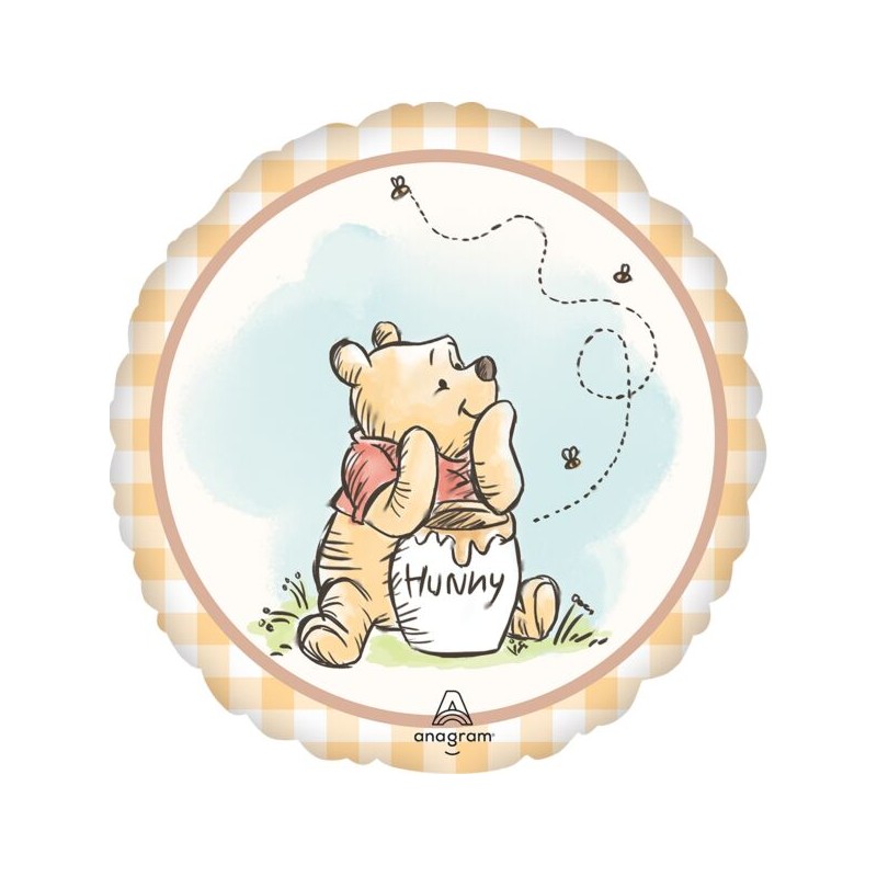 BALLON METALLIQUE ROND WINNIE THE POOH 43 CM BALLON METALLIQUE ROND WINNIE THE POOH 43 CM