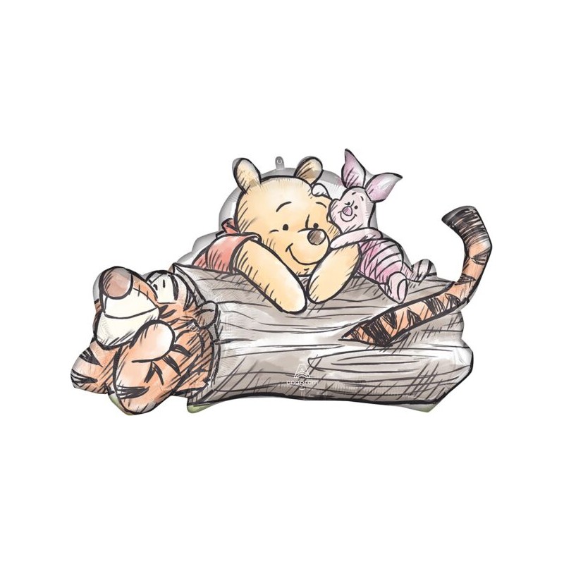 BALLON METALLIQUE WINNIE THE POOH TIGROU ET PORCINET 78 X 48 CM BALLON METALLIQUE WINNIE THE POOH TIGROU ET PORCINET 78 X 48 CM