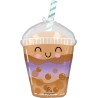 BALLON METALLIQUE BOISSON BOBA TEA OU THE 43 X 73 CM BALLON METALLIQUE BOISSON BOBA TEA OU THE 43 X 73 CM