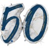 BALLON METALLIQUE MARBLE MATE BLEU CHIFFRE 50 104 CM 