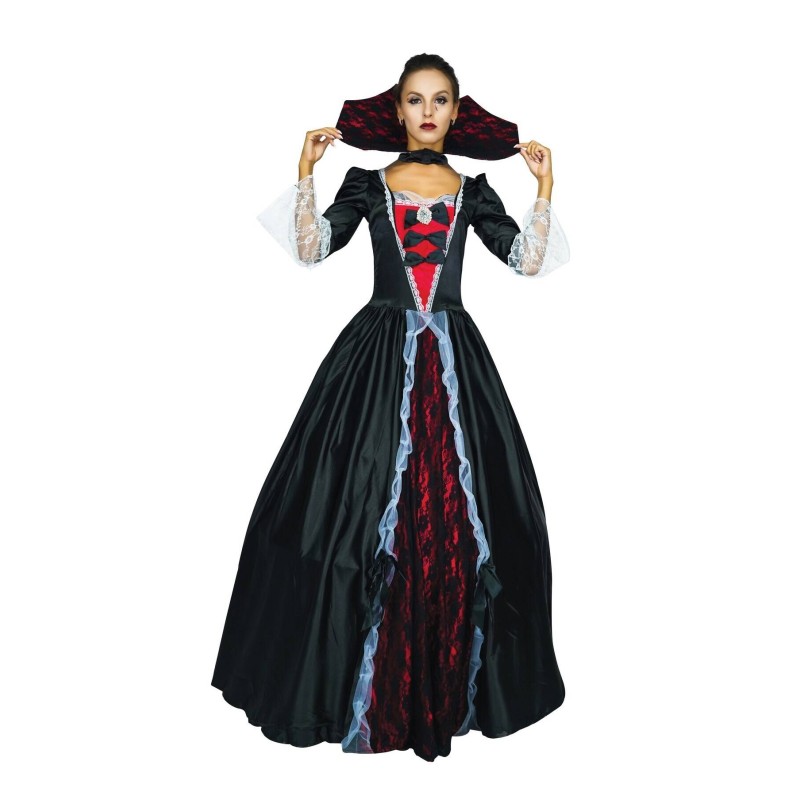 DEGUISEMENT HALLOWEEN DEGUISEMENT VAMPIRESSE ELEGANTE ROUGE ET NOIR TAILLE L-XL DEGUISEMENT HALLOWEEN DEGUISEMENT VAMPIRESSE ELEGANTE ROUGE ET NOIR TAILLE L-XL