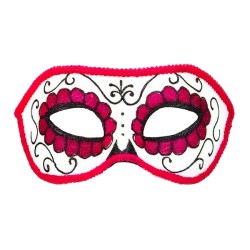 DEMI MASQUE LOUP DIA DE LOS MUERTOS JOUR DES MORTS
