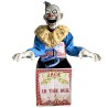 DECORATION HALLOWEEN CLOWN JACK in the box SORTI DE SA BOITE 180 CM ANIMATRONIC DECORATION HALLOWEEN CLOWN JACK in the box SORTI DE SA BOITE 180 CM ANIMATRONIC