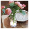 VASE VERRE SUPPORT LUMINEUX 7 LEDS AV/ ANSE JUTE DIA 9.5CM X 20CM