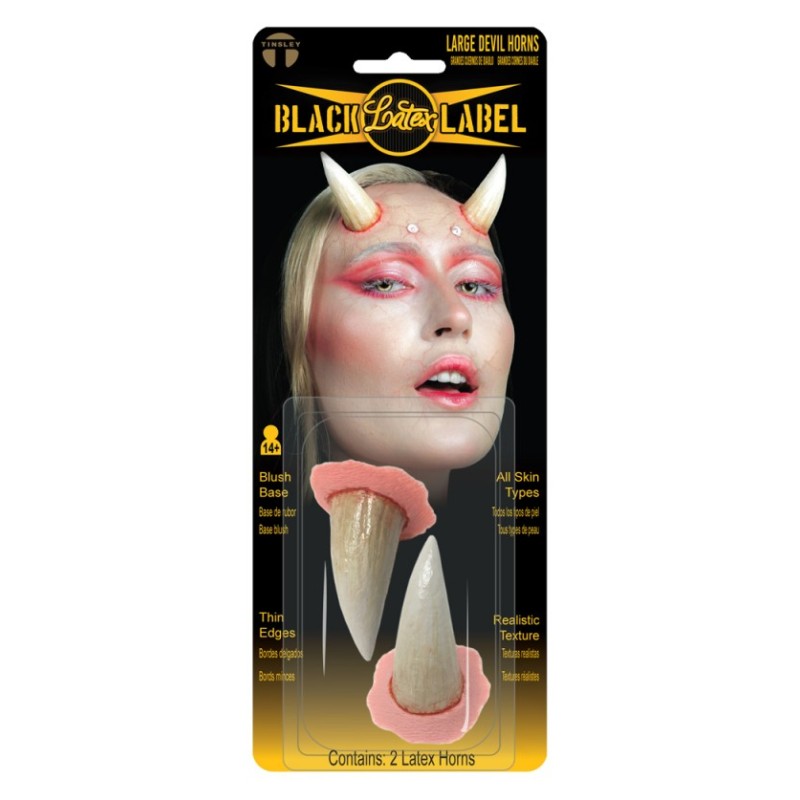2 CORNES DE DIABLE LARGE LATEX A COLLER 2 CORNES DE DIABLE LARGE LATEX A COLLER
