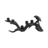CHANDELIER RESINE BRANCHE D'ARBRE ET CORBEAU NOIR 42CM X 10CM X 18CM
