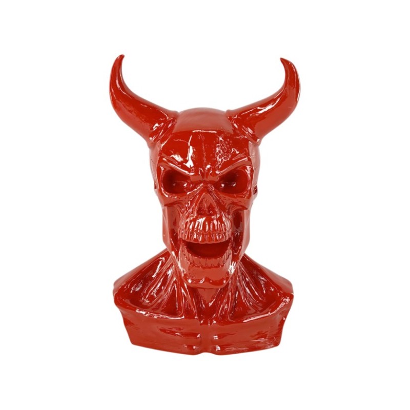 BUSTE DE DIABLE SHINY RED SKULL DEVIL 28CM X 21CM X 39.5CM