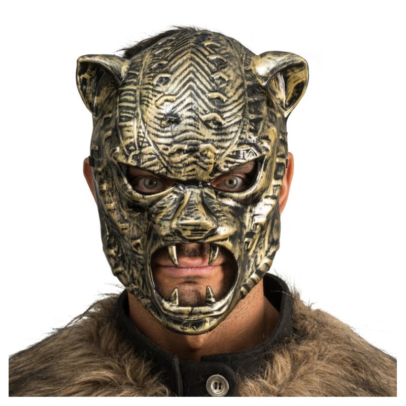 MASQUE TIGRE MAITRE DU TEMPS 21CM X 9CM X 27CM