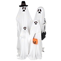 DECORATION HALLOWEEN FAMILLE 4 FANTOMES 160CM ANIMATRONIIC