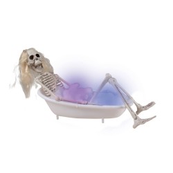 DECOARATION SEQUELETTE DANS BAIN MOUSSANT 30 CM