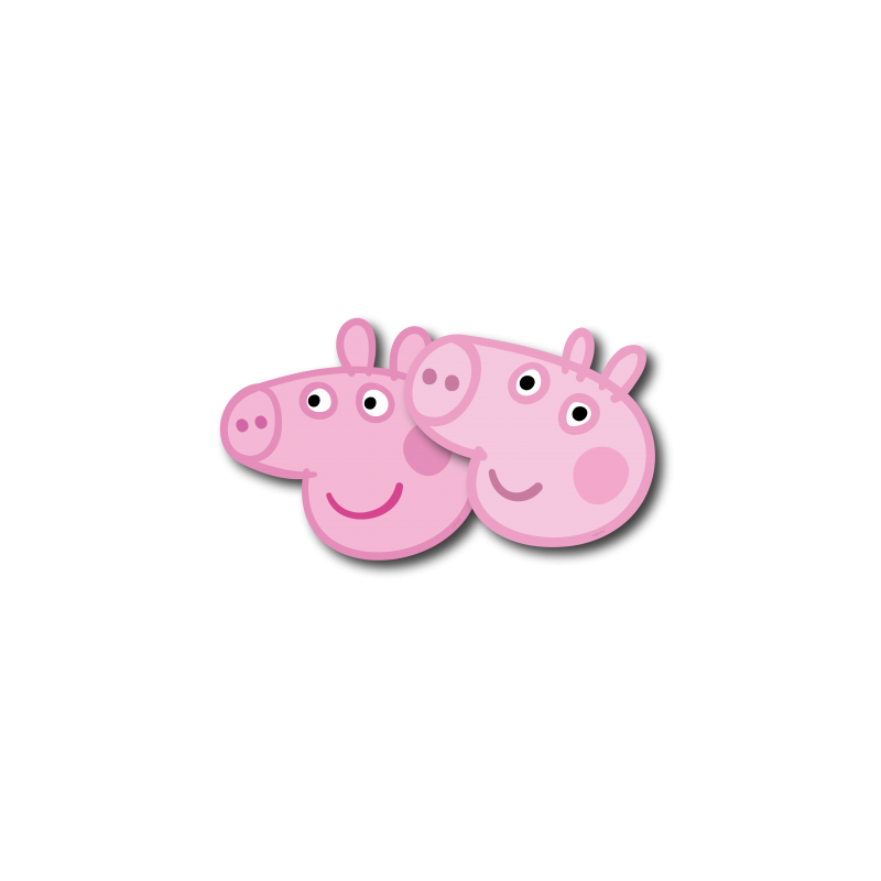 6 MASQUES EN CARTON PEPPA PIG ROSE 6 MASQUES EN CARTON PEPPA PIG ROSE