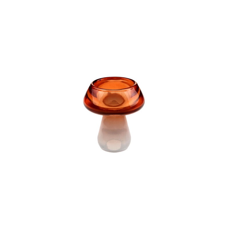 PORTE BOUGIE CHAMPIGNON DIAMETRE 6.5 CM X 9 CM ORANGE PORTE BOUGIE CHAMPIGNON DIAMETRE 6.5 CM X 9 CM ORANGE