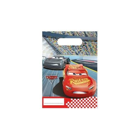 6 SACHETS DE FETES CARS POR CADEAUX + BONBONS